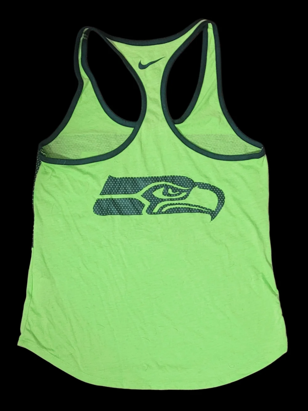 Nike Dri-fit Seattle Seahawks Neon Green and Dark Gray Racerback Tank